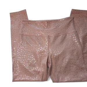 Women's Shimmer Leopard High-Waist Leggings - Blush